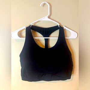 Athleta Black High Impact Racerback Spirts Bra EUC
